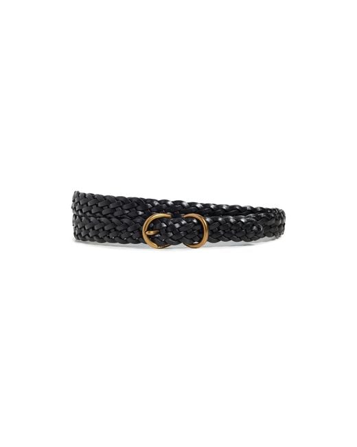 Polo Ralph Lauren Black 18Mm Skinny Vachetta Braided Belt