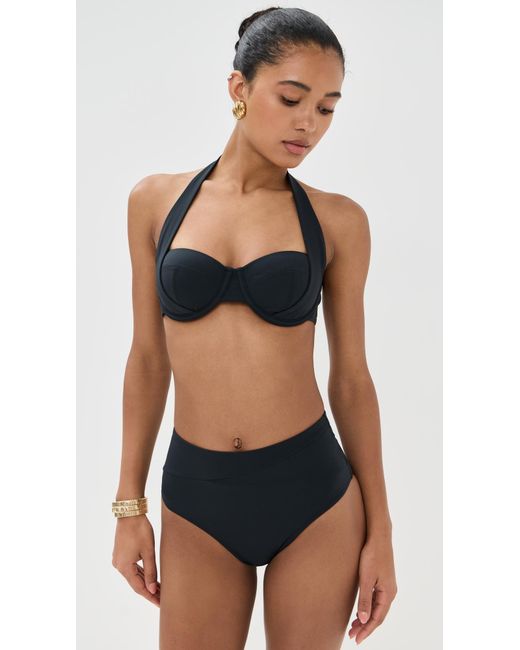Staud Black Electra Bikini Top