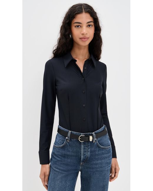 Commando Black Classic Button Down Thong Bodysuit