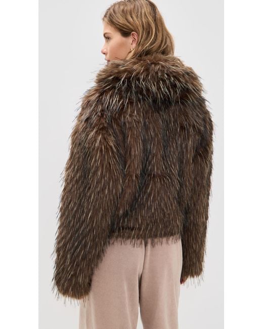Bailey Rose Brown Faux Fur Coat