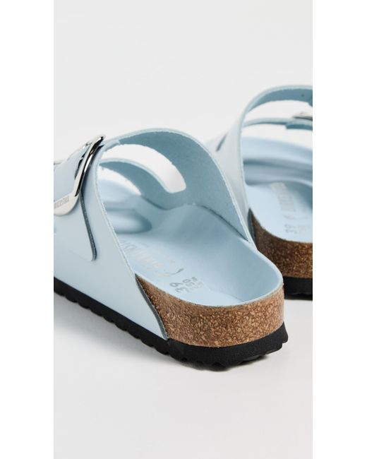 Birkenstock Blue Arizona Big Buckle High Shine Sandals