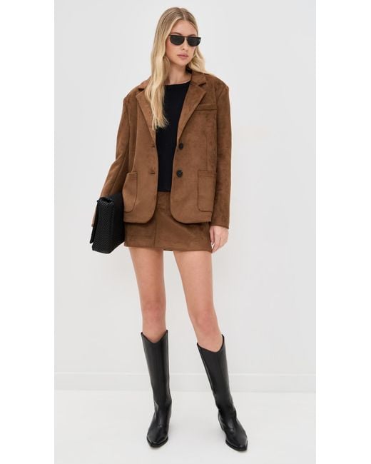 4th & Reckless Brown Ember Faux Suede Blazer