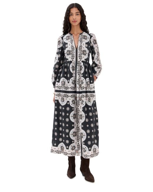 Alix Of Bohemia Black Winifred Bronco Bandana Dress