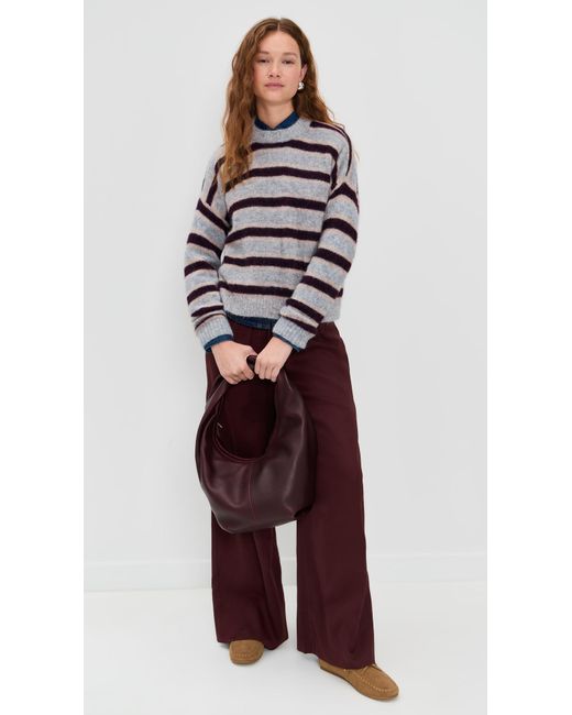 Madewell Red Striped Pullover Sweater