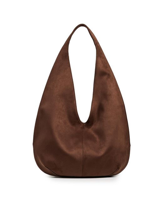 JW PEI Brown Dara Faux Suede Hobo Bag