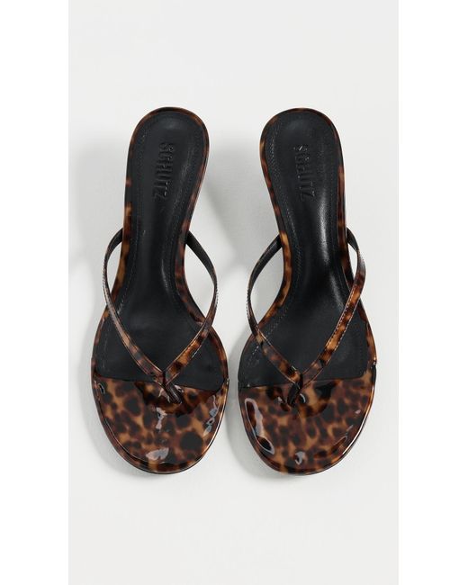 SCHUTZ SHOES Black Carolyn Thong Sandals