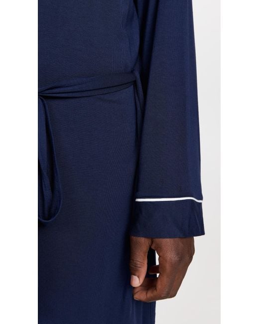 Eberjey Blue William Modal Robe for men