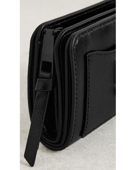 Marc Jacobs Black The Utility Snapshot Tonal Crossbody Compact Wallet