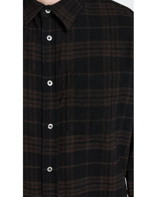 Norse Projects Black Nore Project Algot Relaxed Wool Check Hirt Epreo for men
