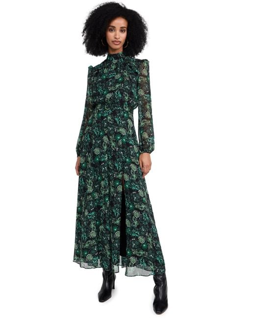 Saloni Green Jacqui B Dress