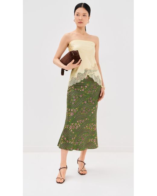 Veronica Beard Green Clover Skirt
