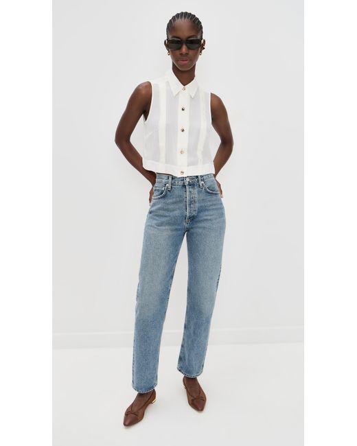 Hevron Blue Vera Top