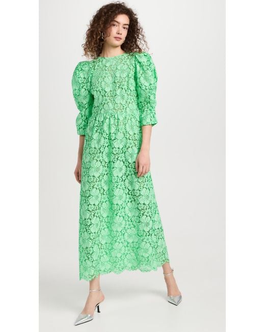 Stella Nova Green Lace Maxi Dress
