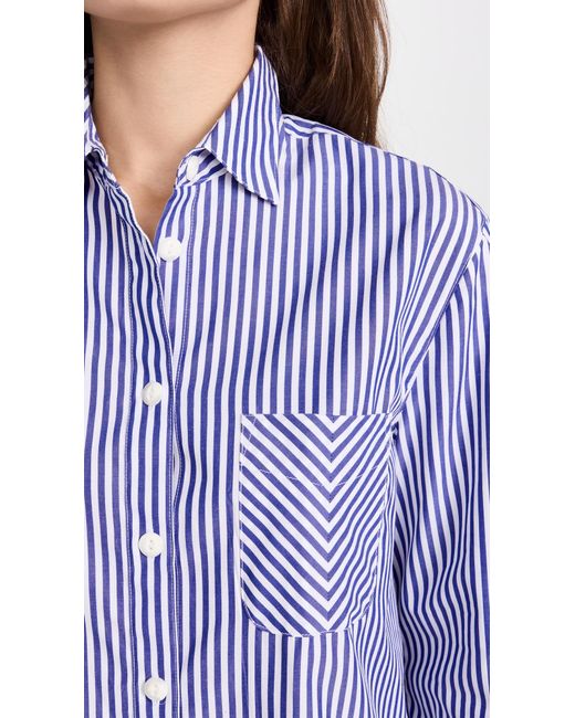Rag & Bone Blue Icon Maxine Button Down Shirt