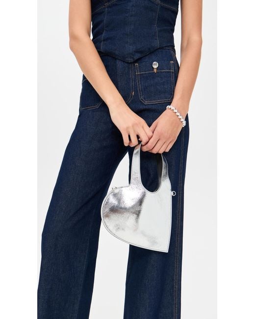 Coperni White Mini Heart Tote Bag