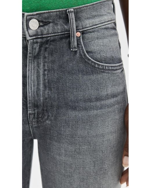 Mother Blue Insider Crop Step Chew Jeans