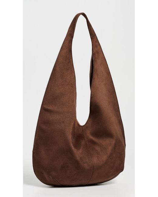 JW PEI Brown Dara Faux Suede Hobo Bag