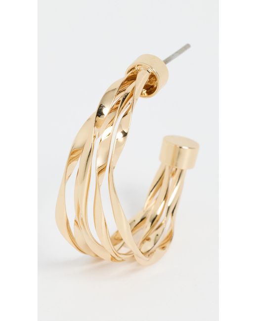 Argento Vivo Metallic Post Twisted Lay Hoops