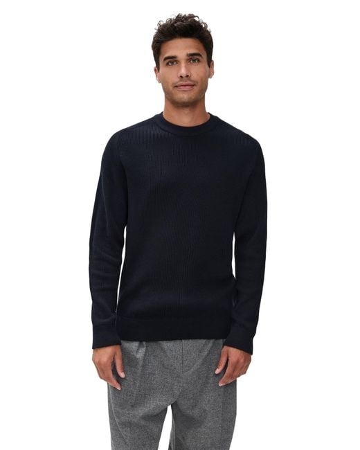 NN07 Blue Kaley Cotton Crewneck Sweater for men