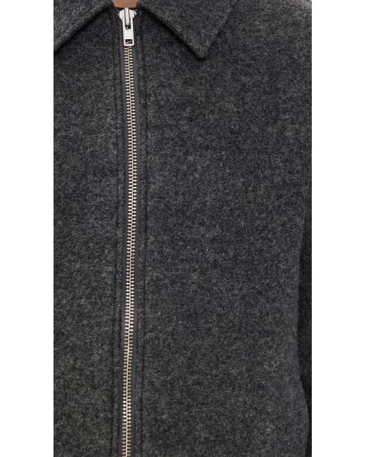 Wax London Black Wool Eldon Zip Jacket for men