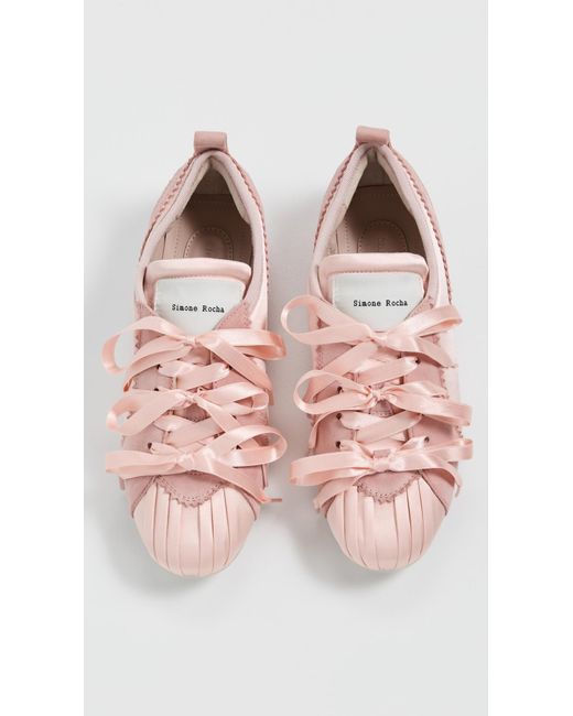 Simone Rocha Pink Ballerina Grip Trainers