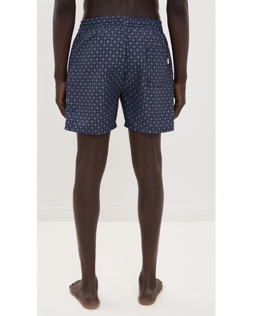 Les Deux Blue Stan Ornament Aop Swim Shorts 2.0 for men