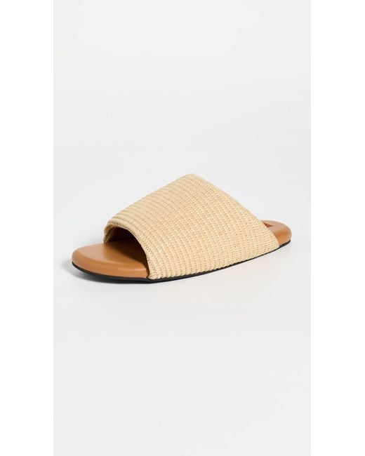 Simon Miller Black Raffia Bubble Slides