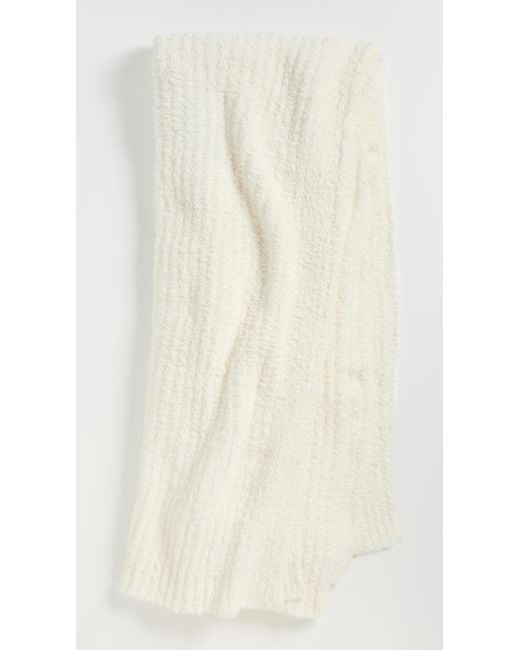 Barefoot Dreams White Cozychic Ribbed Throw