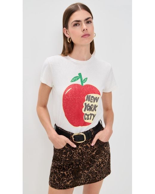 Re/done Red Nyc Classic Tee