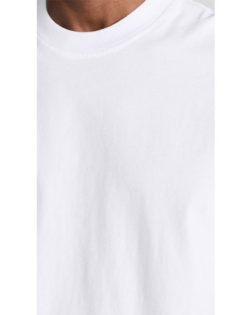 Agolde White Asha Mock Neck Tee for men
