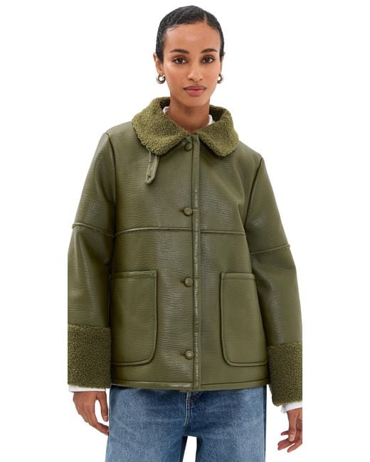 Baum und Pferdgarten Green Birdie Faux Leather Jacket