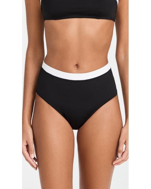 Staud Blue Devon High Rise Bikini Bottom