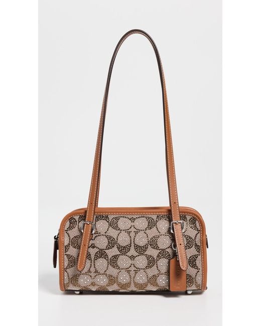 COACH Brown The Originals Crystal Signature Bag