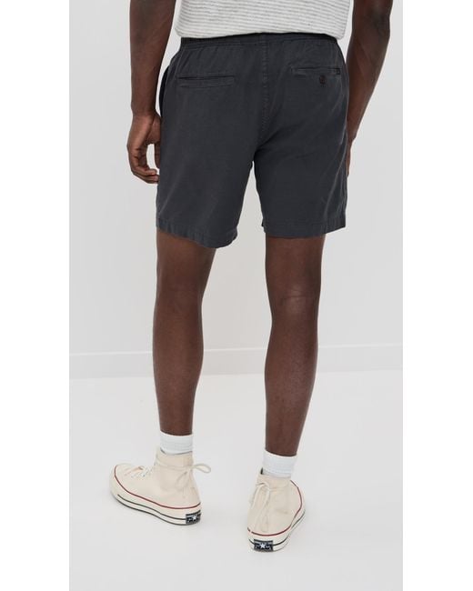 Faherty Brand Black Essential Drawstring Shorts 6.25 for men