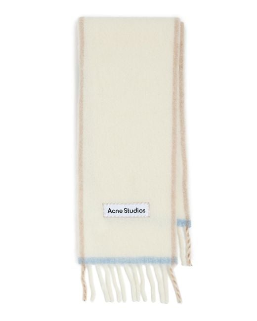 Acne White Vally Solid Scarf