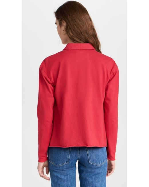 Frank & Eileen Red Popover Henley