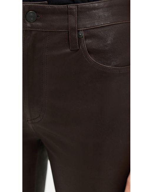 FRAME Black The Leather Reboot Crop Pants