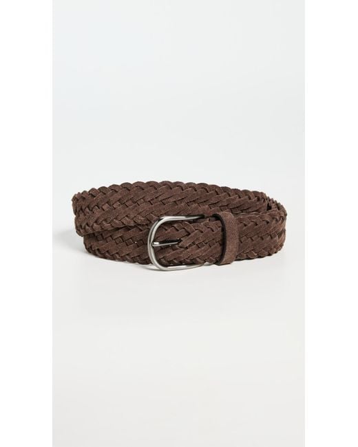 Andersons Brown Suede Woven Belt for men