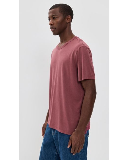 Marine Layer Red Signature Sea Change Crew Tee for men