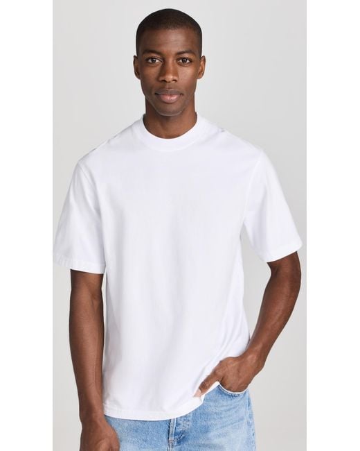 Agolde White Asha Mock Neck Tee for men