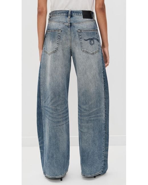 R13 Insert D'Arcy Loose Jeans in Blue | Lyst