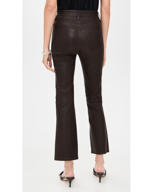 FRAME Black The Leather Reboot Crop Pants