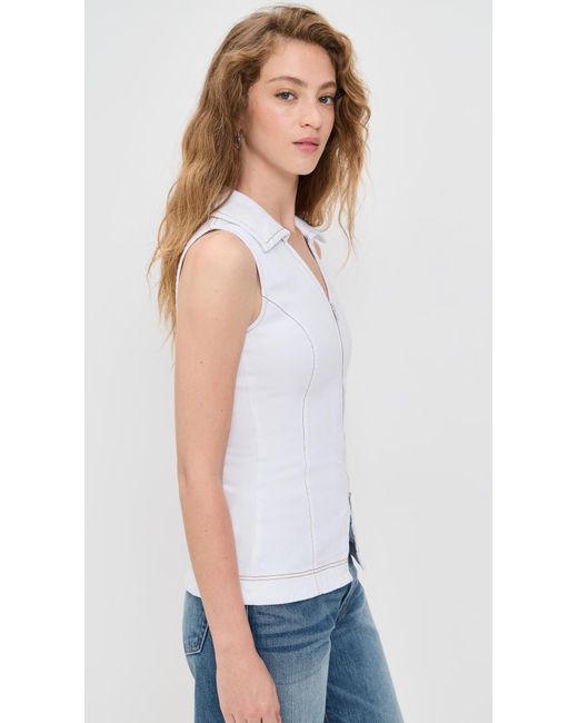 ALIGNE White Whim Denim Top