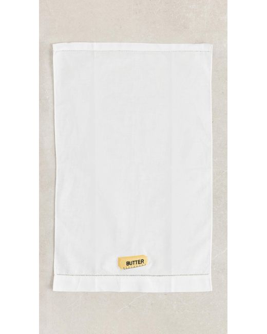 Abode White Butter Tea Towel