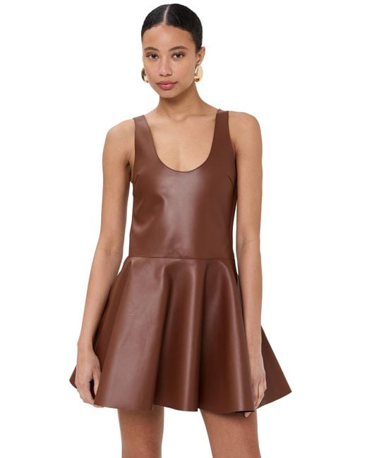 J.W. Anderson Brown Circle Skirt Mini Dress