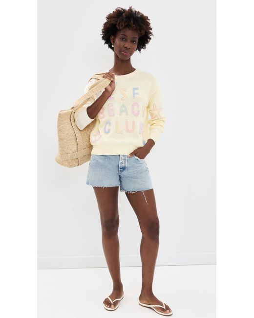 LoveShackFancy White Kora Nautical Pullover