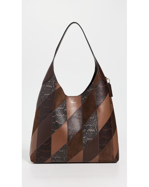 COACH Brown Snake Patchwork Brooklyn Shoulder Bag 39