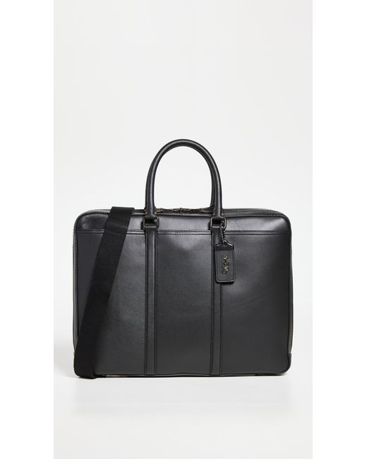 COACH Metropolitan Slim Briefcase in Black for Men | Lyst Canada