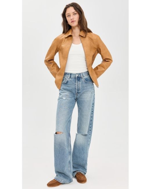 Rag & Bone Orange Jordie Faux Leather Jacket