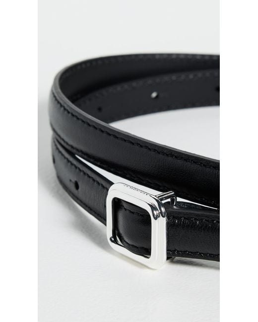 LIE STUDIO Black The Georgia Slim Belt